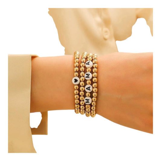 Mama Gold Stretch Bracelet