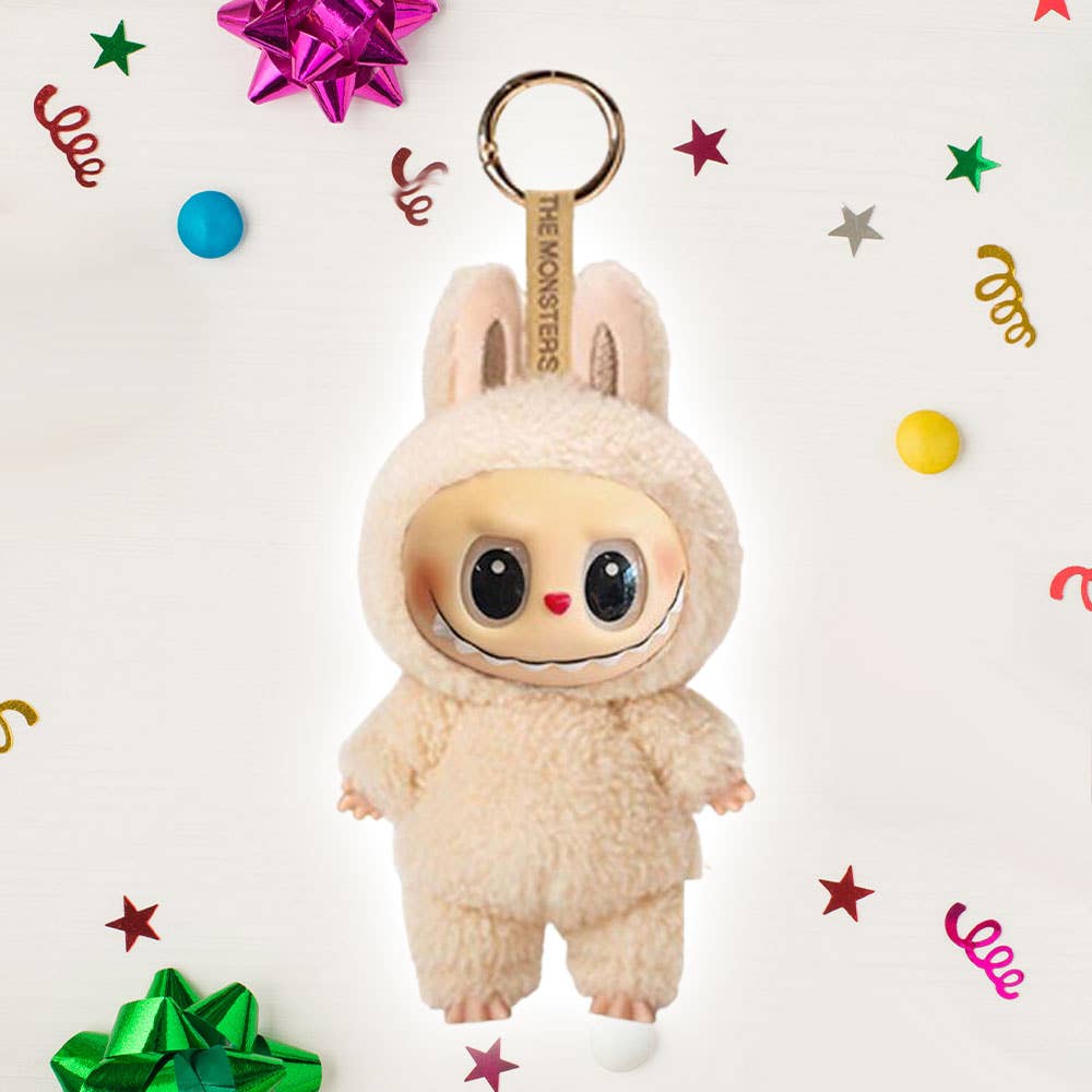 6PCS-Labubu Monster Doll Keychain Exciting Macaron Blind Box